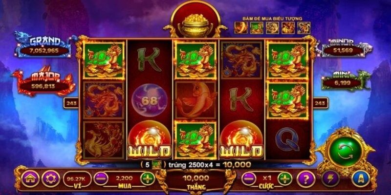 Khám phá slot kho báu tứ linh bằng cách vào game