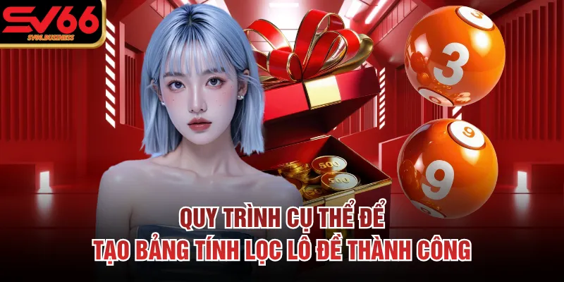Quy trình cụ thể để tạo bảng tính lọc lô đề thành công