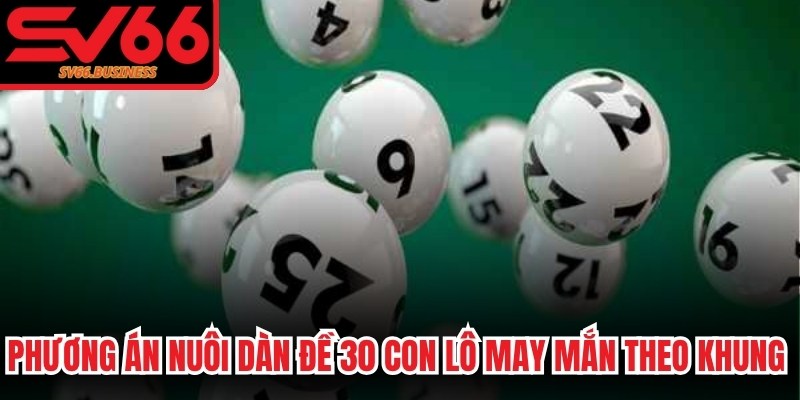 Phương án nuôi dàn đề 30 con lô may mắn theo khung rất hiệu quả