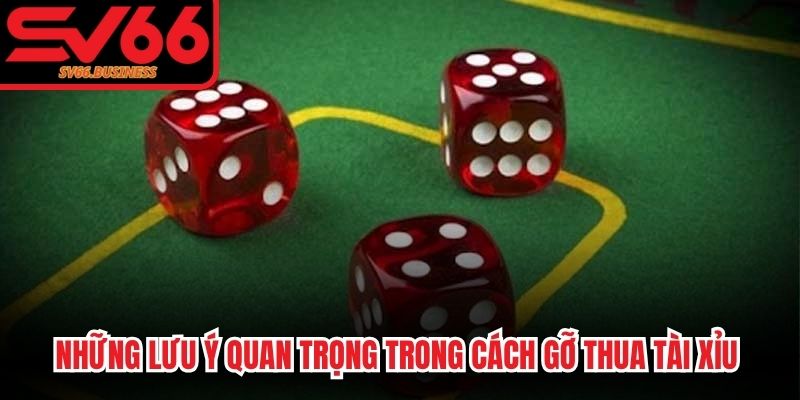 Những lưu ý quan trọng trong cách gỡ thua tài xỉu nhằm tối ưu trải nghiệm