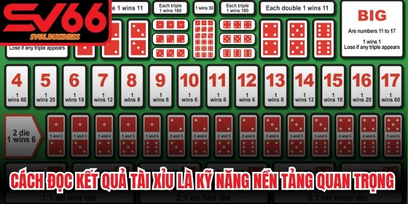 Cách đọc kết quả Tài Xỉu là kỹ năng nền tảng quan trọng cần hiểu